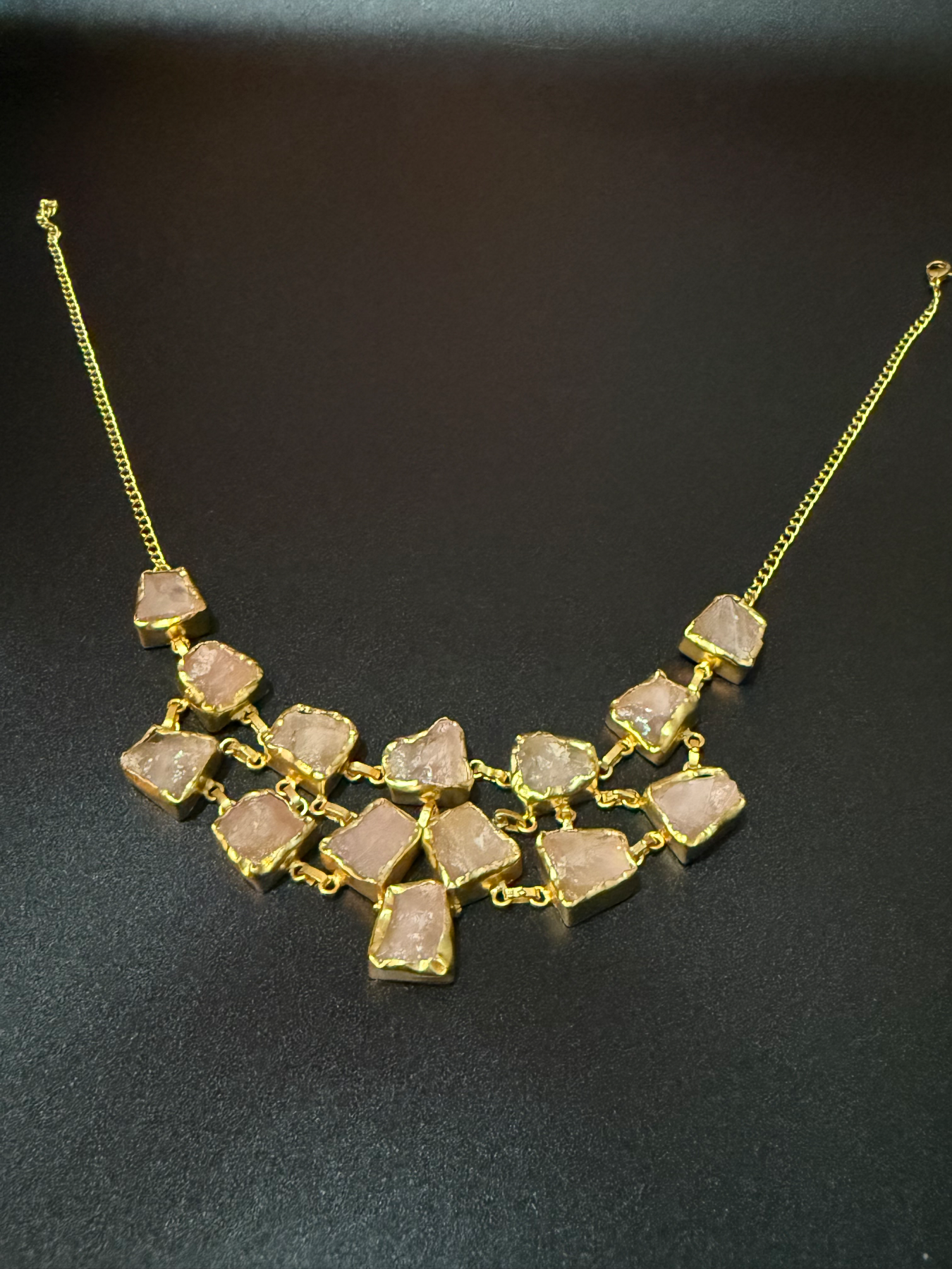 Rose Quartz Regal Necklace Set
